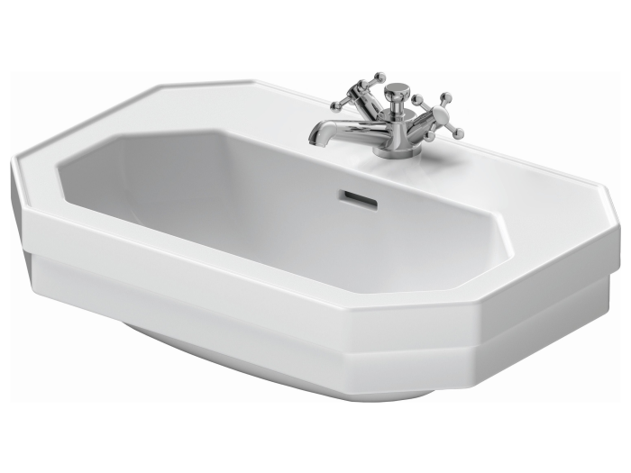 На изображении товар Раковина Duravit Series 1930 подвесная, 600х410 мм, с 1 отверстием под смеситель, цвет белый глянцевый от официального представителя в Москве