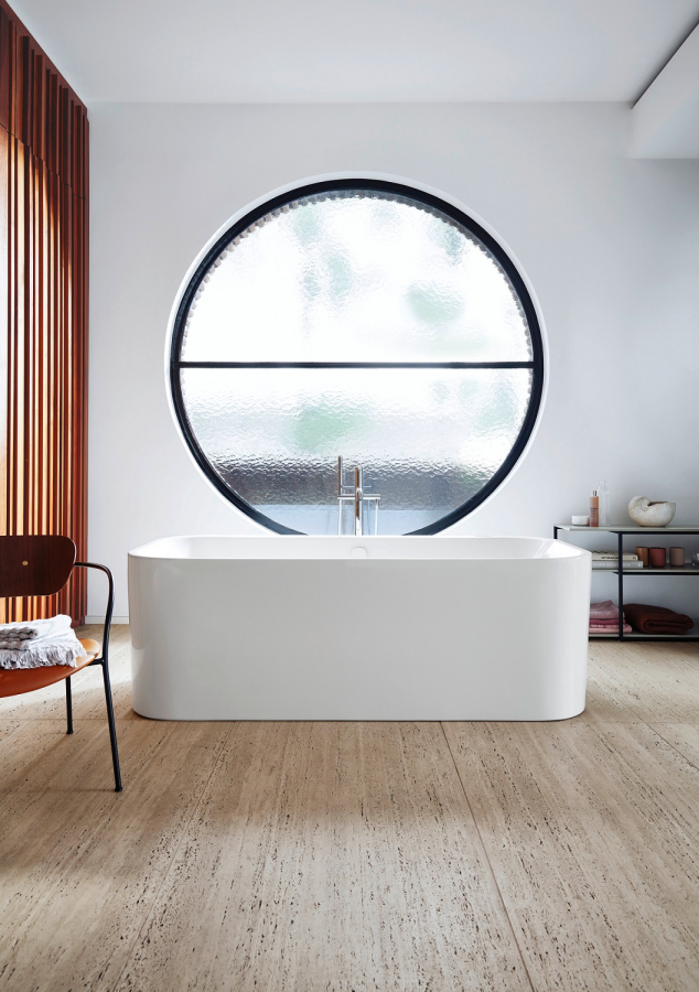 Ванна Duravit Happy D.2 Plus, отдельностоящая, 1800x800 мм, с двумя наклонами для спины, с бесшовной акриловой панелью, цвет белый - изображение 1