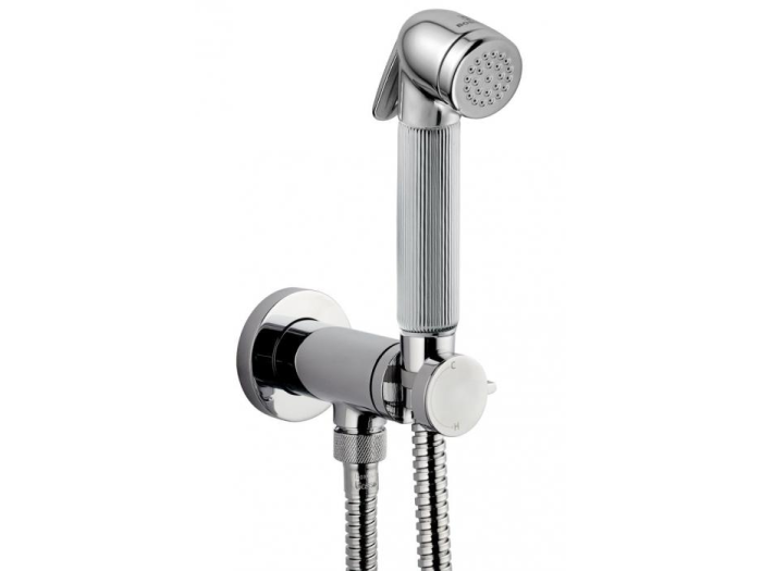 На изображении товар Гигиенический комплект Bossini Nikita Mixer Set с прогрессивным смесителем, цвет хром от официального представителя в Москве