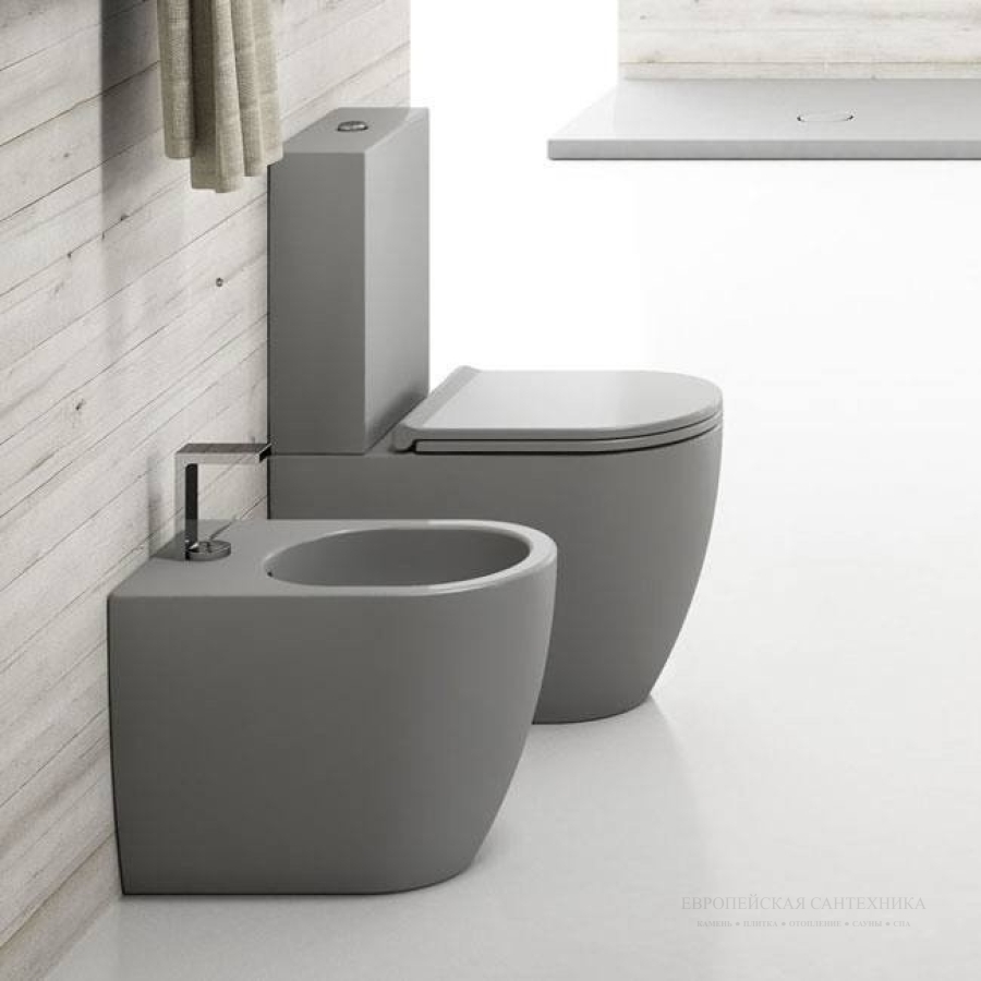 Унитаз Cielo Smile Mini 350х480х420 мм, напольный, независимая подача воды, горизонтальный слив, цвет Brina - изображение 1