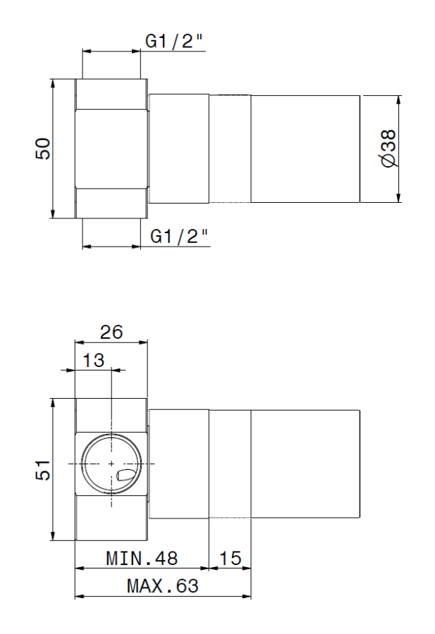 Скрытая часть смесителя для душа Newform - изображение 1