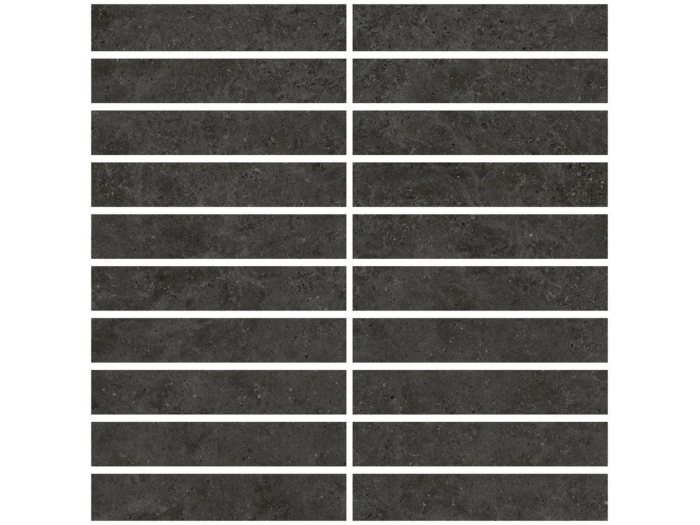 На изображении товар Living Ceramics Керамогранит Bera&Beren Black Mosaic 315 Bush hammered 29,8x29,8 от официального представителя в Москве