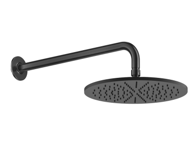 Верхний душ Gessi Inciso Ø300 мм, настенный, цвет Matte Black