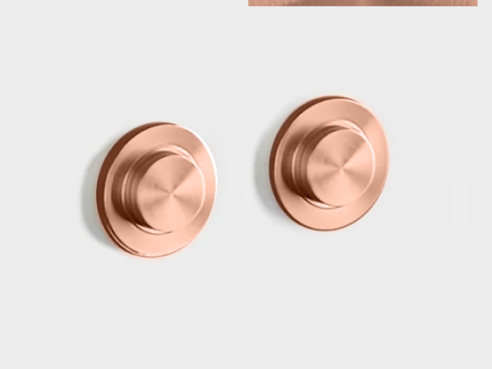 На изображении товар Панель двойного смыва CeaDesign Hydroplate, для встроенного бачка Tece, цвет сатинированная медь от официального представителя в Москве