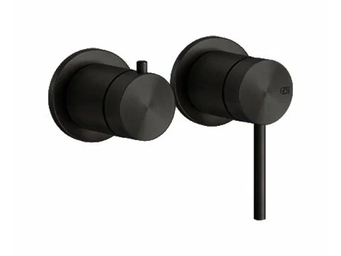 Смеситель встраиваемый Gessi 316, однорычажный на 2 потребителя, внешняя часть, цвет Black XL