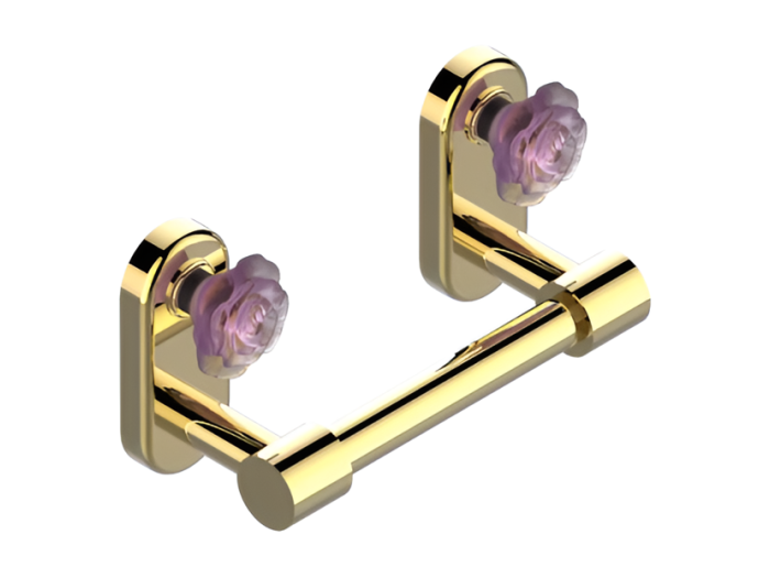 На изображении товар Бумагодержатель THG Rose, настенный, без крышки, цвет золото от официального представителя в Москве