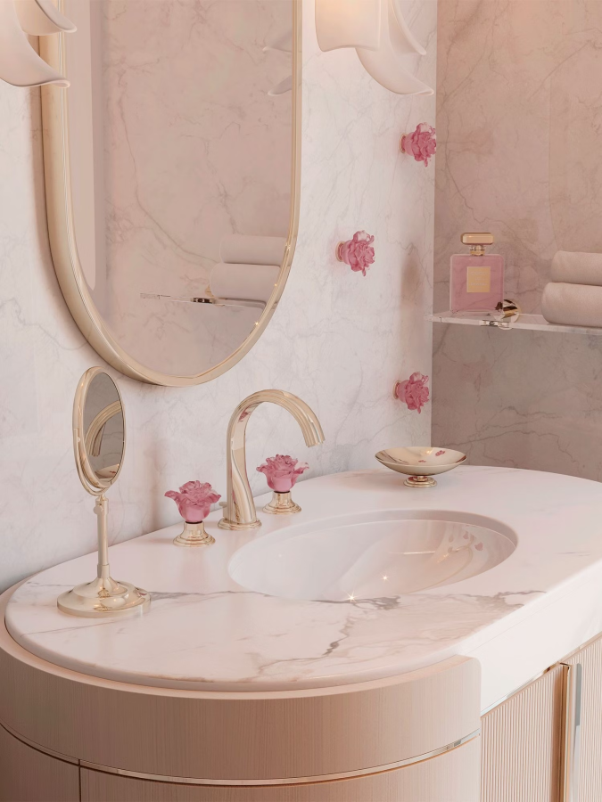 Бумагодержатель THG Rose, настенный, без крышки, цвет золото - изображение 2