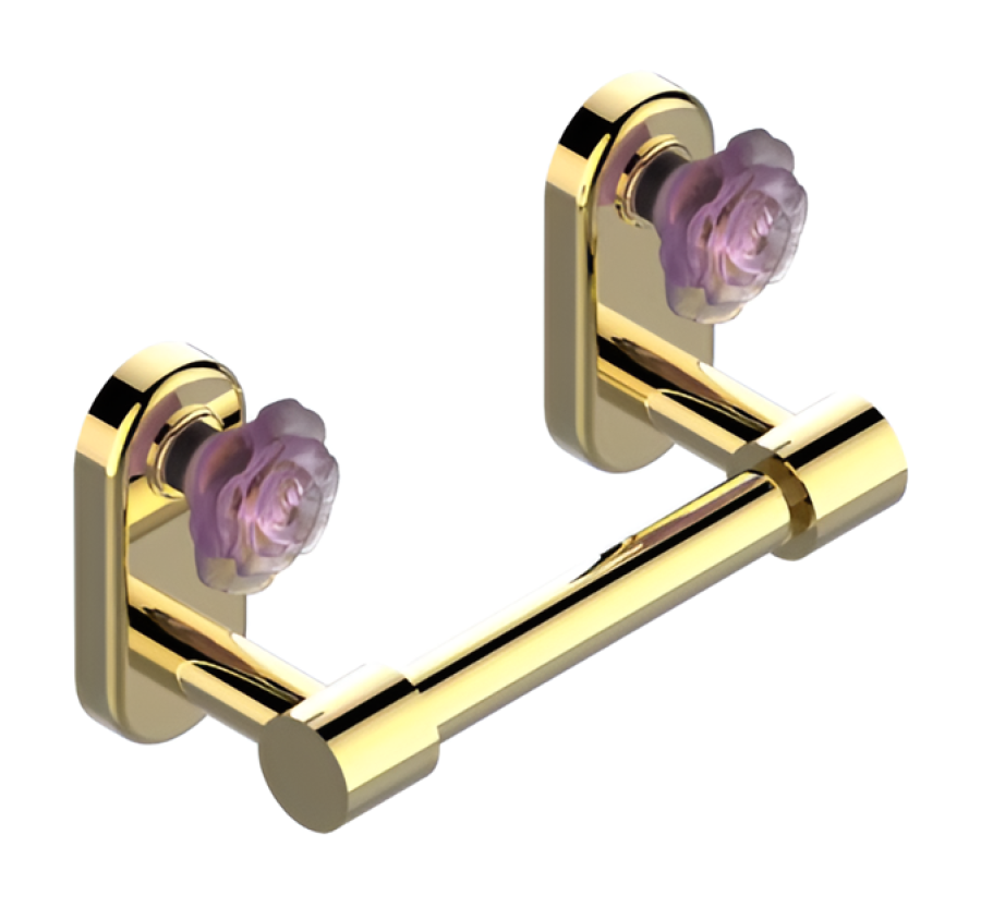 Бумагодержатель THG Rose, настенный, без крышки, цвет золото