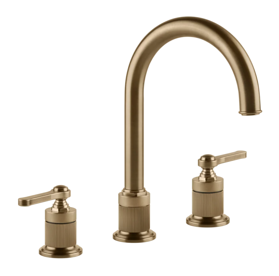 Cмеситель для раковины Gessi Venti20, с зонтичным изливом, донный клапан, цвет Warm Bronze Br. PVD