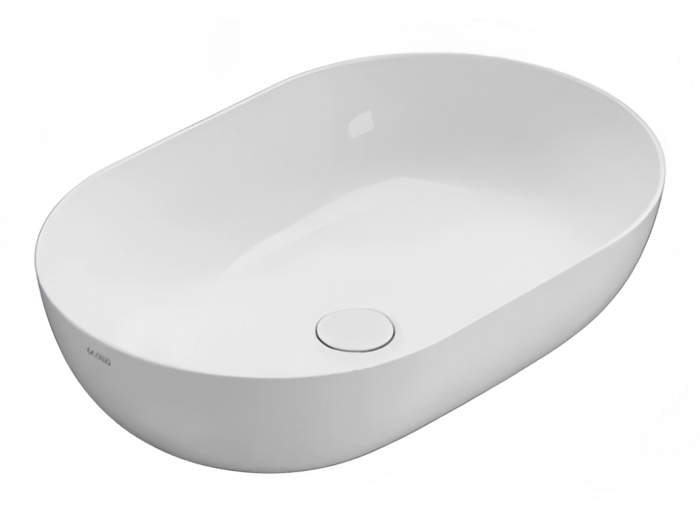 На изображении товар Раковина накладная Globo T-Edge 60x41x16 см, без перелива, цвет белый от официального представителя в Москве