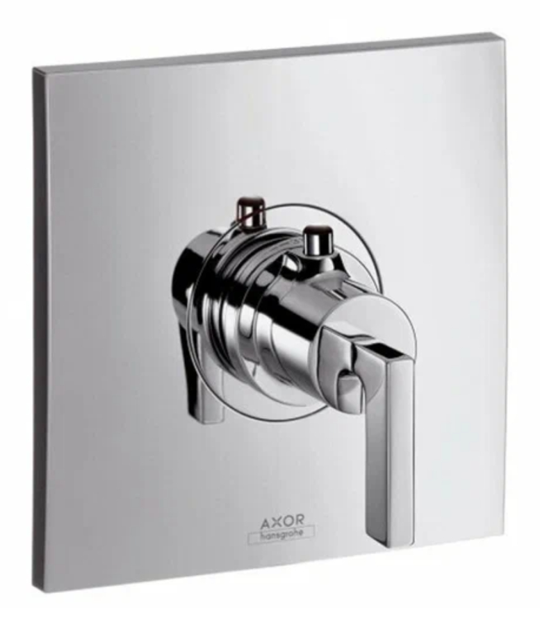 Термостат для душа Axor Citterio, встраиваемый, внешняя часть, без запорного вентиля, цвет хром