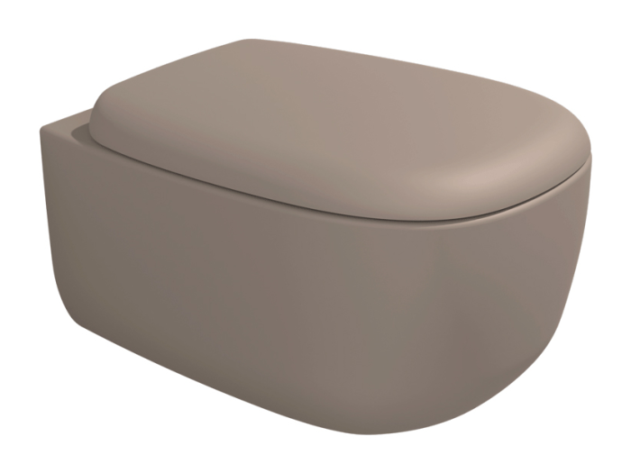На изображении товар Унитаз Flaminia Bonola подвесной, 540 х 380 мм, с системой GoClean, цвет Argilla от официального представителя в Москве