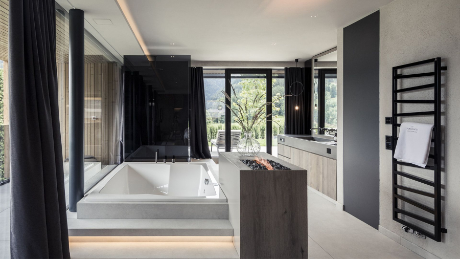 Смеситель для ванны Gessi316, на 3 отверстия, переключатель, налив через перелив, выдвижной ручной душ, шланг, цвет Steel Brushed - изображение 1