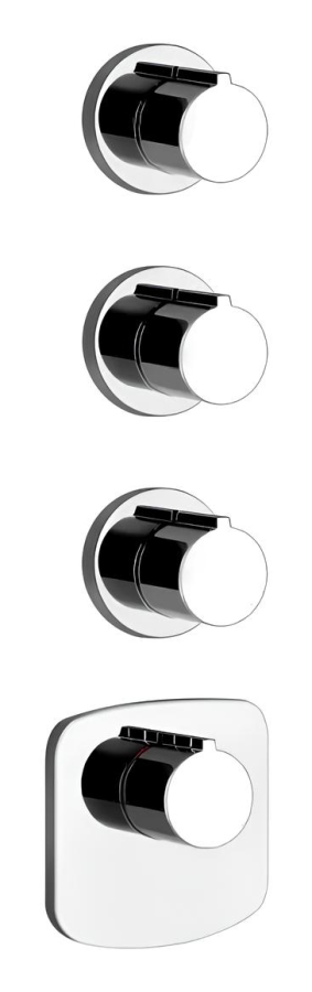 Термостат Gessi, встраиваемый, настенный, высокой производительности, с 3 независимыми выходами, внешние части, цвет Chrome