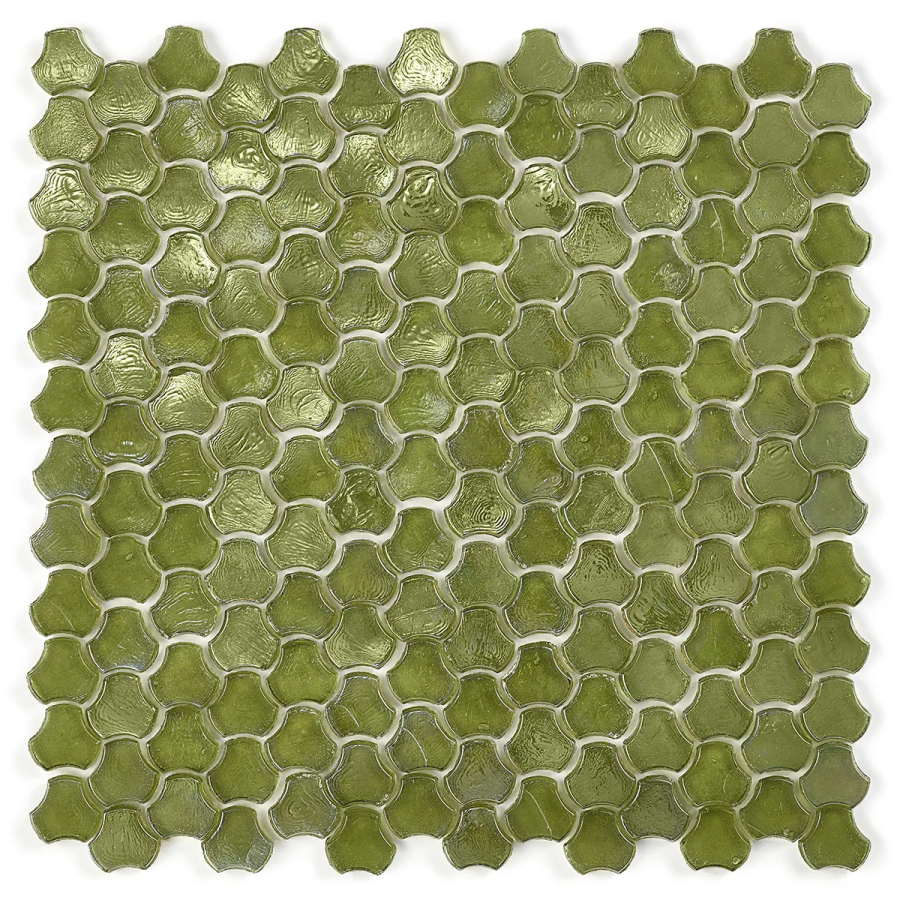 Sicis Стеклянная мозаика Clover Greenery chips size 25 mm sheet-size 286x283 mm