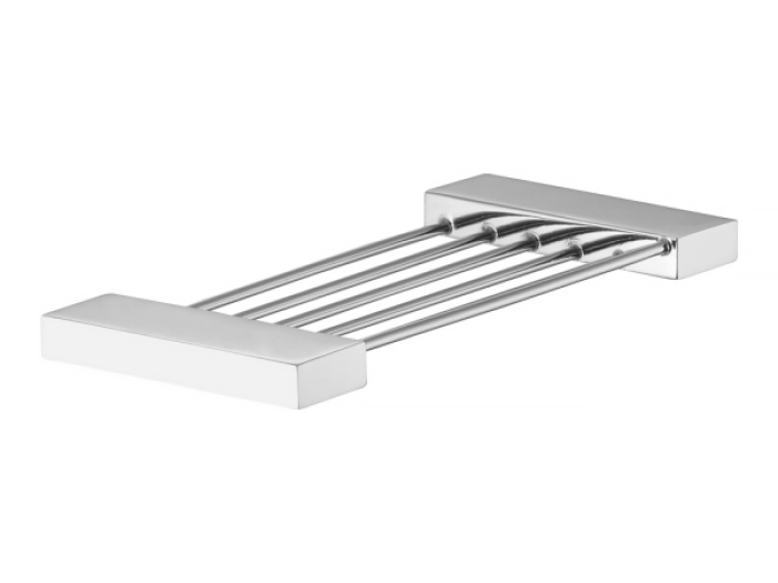 На изображении товар Мыльница Carlo Frattini Quadra в душевую кабину, цвет хром от официального представителя в Москве