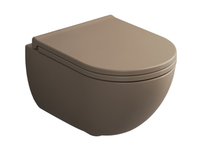 Унитаз Cielo Era 365х530х370 мм, подвесной, открытый смывной край, в комплекте крепление, цвет Arenaria