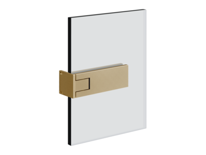 На изображении товар Петля стена-стекло Gessi Diamanto, для душевого ограждения, максимальная ширина - 1000 мм, цвет Brushed Brass PVD от официального представителя в Москве