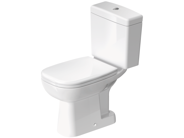 На изображении товар Унитаз напольный Duravit D-Code под бачок, 650 х 355 мм, вертикальный сток, цвет белый от официального представителя в Москве