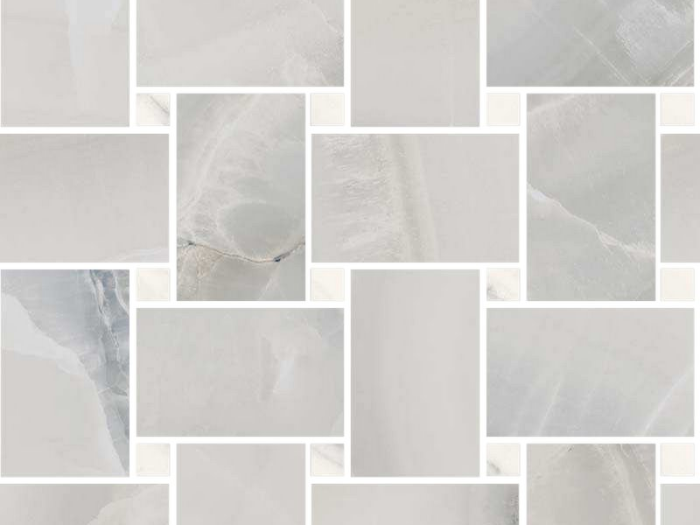 На изображении товар Santagostino Керамогранит Akoya Maxi Rete Silver Kry, 30x30 от официального представителя в Москве