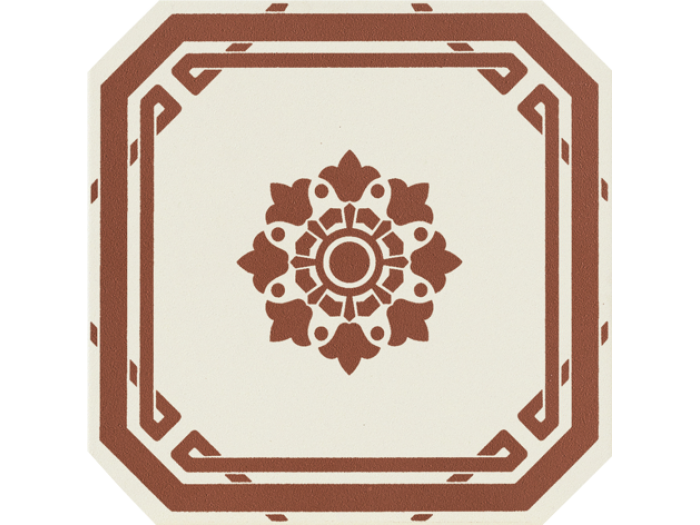 На изображении товар CERAMICHE GRAZIA Керамогранит OLD ENGLAND OTTAGONO DECORO ED 20X20 CHESTER от официального представителя в Москве