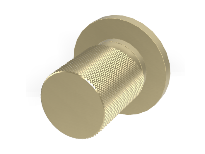 На изображении товар Смеситель для душа Carlo Frattini Spillo Tech, ручка G Collection, Ø70 мм, внешняя часть, цвет брашированная шампань от официального представителя в Москве