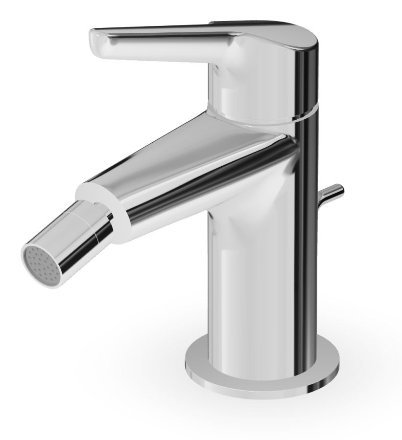 Смеситель для биде Zucchetti Medameda, однорычажный, с донным клапаном, цвет хром