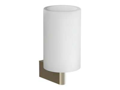 На изображении товар Стакан Gessi Origini, настенный, ⌀75хh160 мм, цвет White/Finox Brushed Nickel от официального представителя в Москве