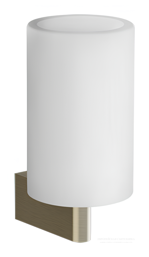 Стакан Gessi Origini, настенный, ⌀75хh160 мм, цвет White/Finox Brushed Nickel