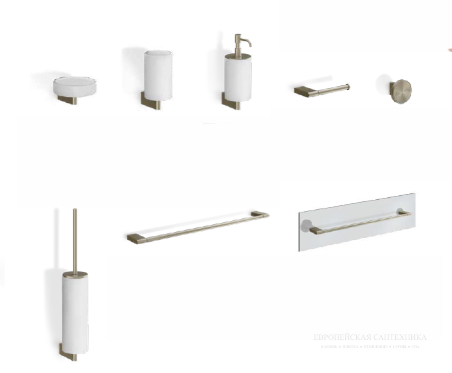 Стакан Gessi Origini, настенный, ⌀75хh160 мм, цвет White/Finox Brushed Nickel - изображение 1