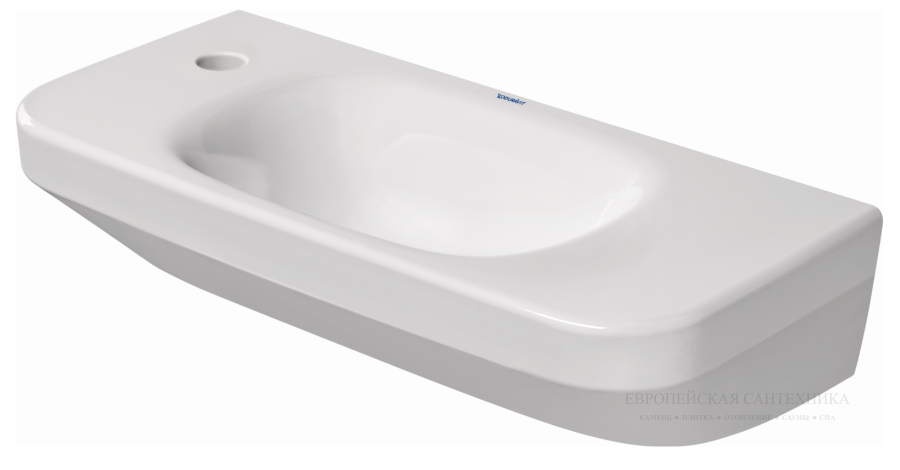 Раковина для рук Duravit DuraStyle, 500x220 мм, без перелива, 1 отверстие под смеситель слева, цвет белый