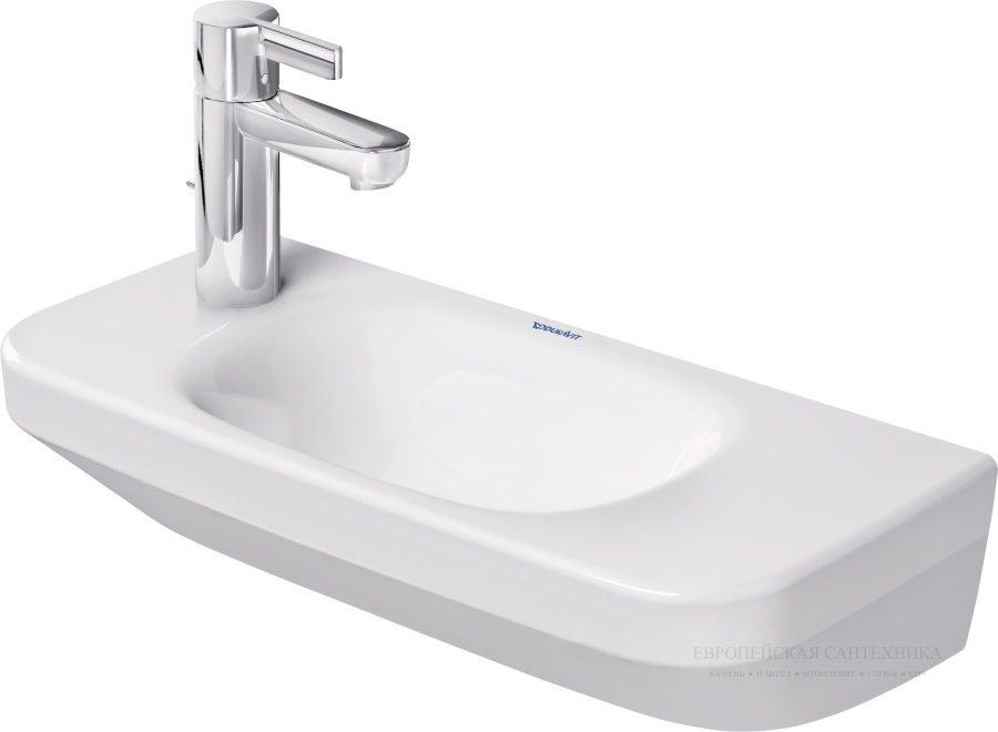 Раковина для рук Duravit DuraStyle, 500x220 мм, без перелива, 1 отверстие под смеситель слева, цвет белый - изображение 1