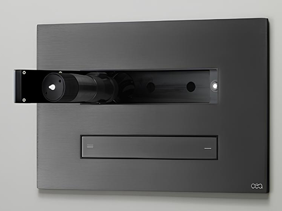 Панель двойного смыва CeaDesign Hydroplate Tece, с гидроёршиком, сталь, цвет Black Diamond сатинированный - изображение 2