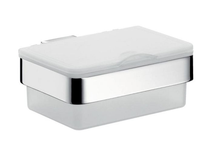 На изображении товар Контейнер для влажных салфеток, Emco Loft, 155.5 х 60.4 мм, хром от официального представителя в Москве