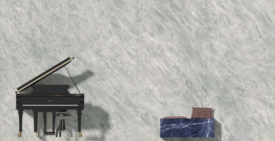 FMG Maxfine Керамогранит Marmi Trambiserra grey lucidato 150x75 - изображение 4