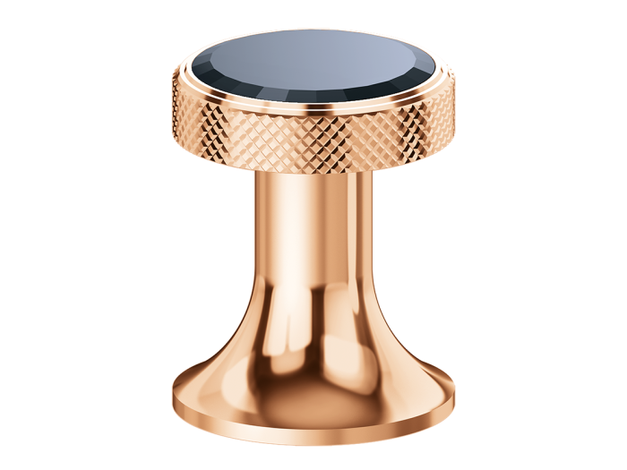 На изображении товар Запорный вентиль Joerger Valencia, встраиваемый, внешняя часть, цвет розовое золото/чёрный хрусталь от официального представителя в Москве