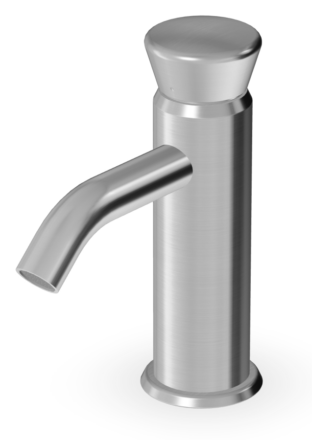 Смеситель для раковины Zucchetti Sablier, однорычажный, с аэратором, цвет сатинированная сталь