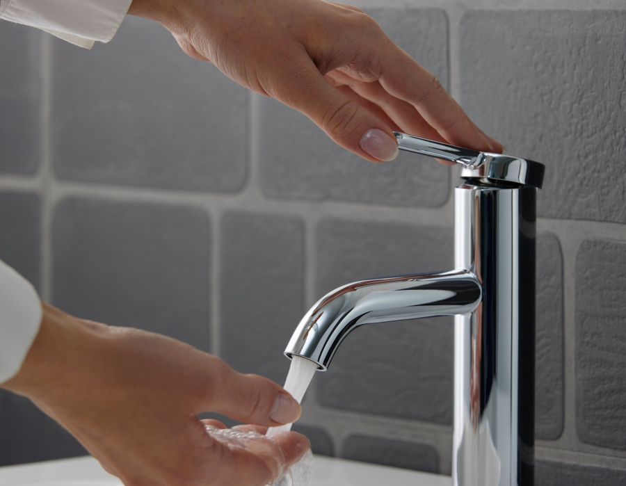 Смеситель для раковины Duravit C.1 высокий, однорычажный, h- 322 мм, цвет хром - изображение 3