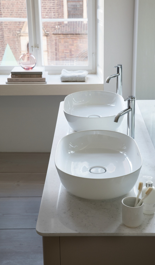 Смеситель для раковины Duravit C.1 высокий, однорычажный, h- 322 мм, цвет хром - изображение 5