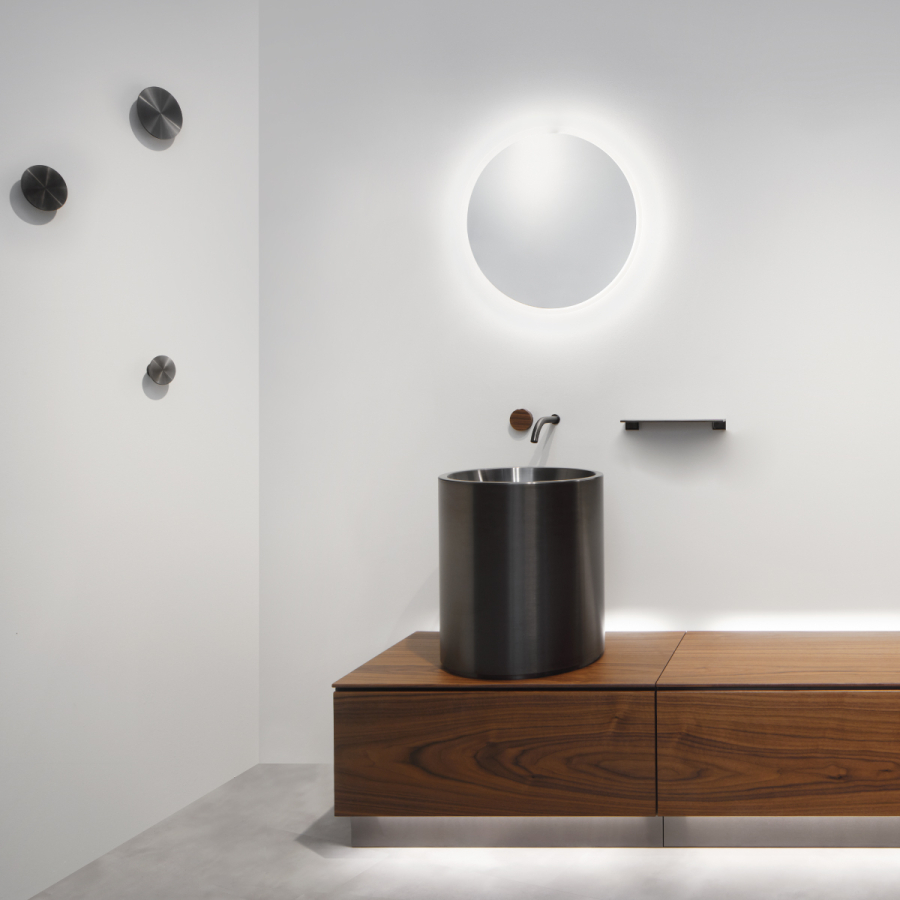Зеркало CeaDesign Abaco, настенное, Ø 550х4 мм, сверхпрозрачное, полированная кромка, с подсветкой, в комплекте со светодиодом и трансформатором - изображение 2