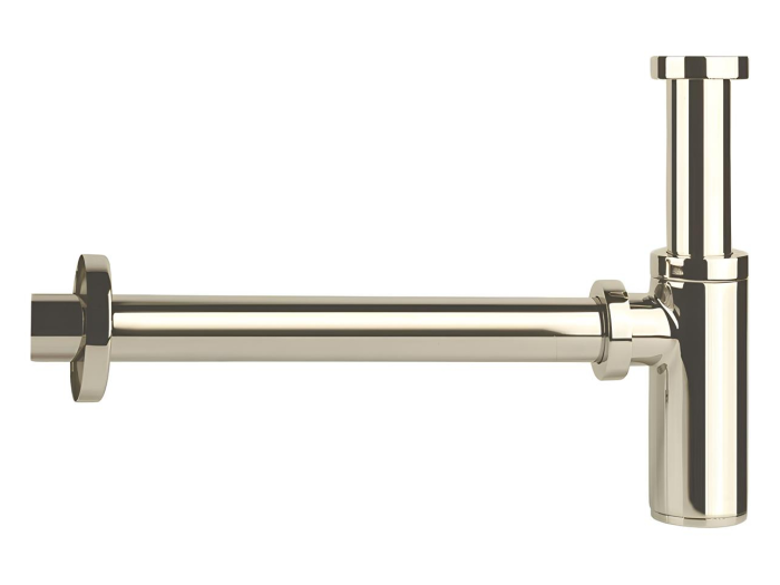 На изображении товар Сифон для биде Gessi Technical Accessories, округлый, цвет Brushed Brass PVD от официального представителя в Москве