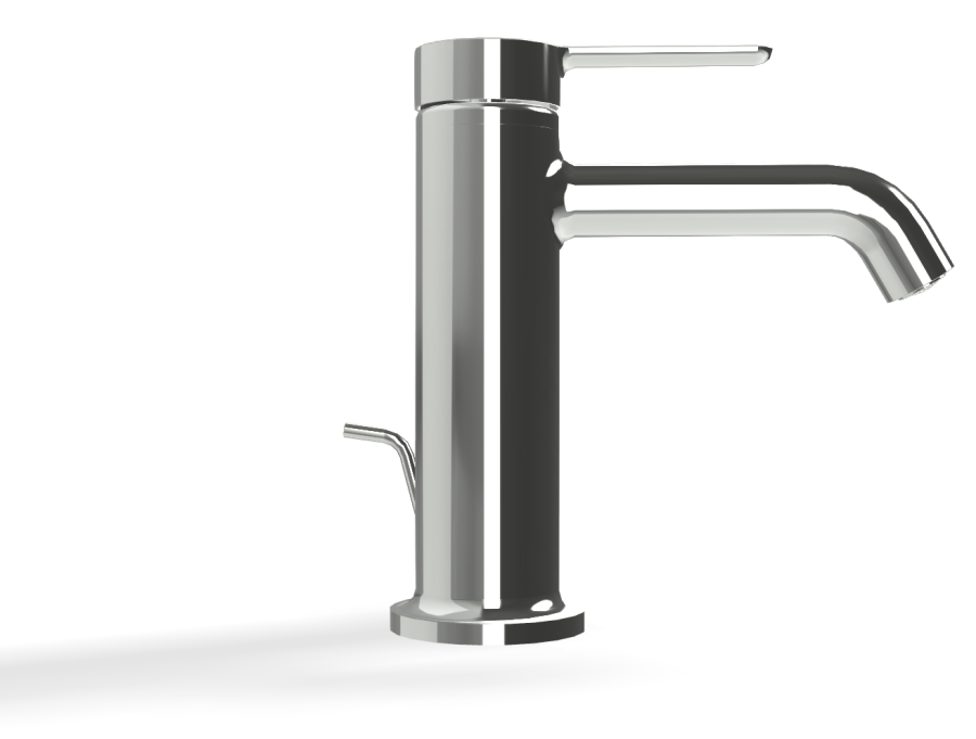 Смеситель для раковины Carlo Frattini Snap, однорычажный, с энергосберегающим картриджем, донным клапаном, 2 гибкими шлангами, глубина 142 мм, цвет хром - изображение 2