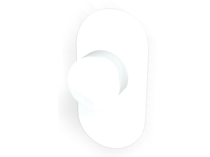 На изображении товар Смеситель для душа Carlo Frattini SO, настенный, без ручек, Н-200 мм, внешняя часть, цвет белый матовый от официального представителя в Москве