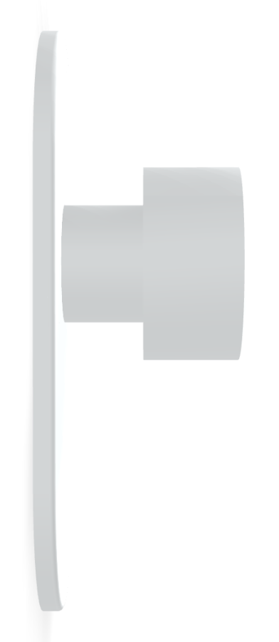 Смеситель для душа Carlo Frattini SO, настенный, без ручек, Н-200 мм, внешняя часть, цвет белый матовый - изображение 2