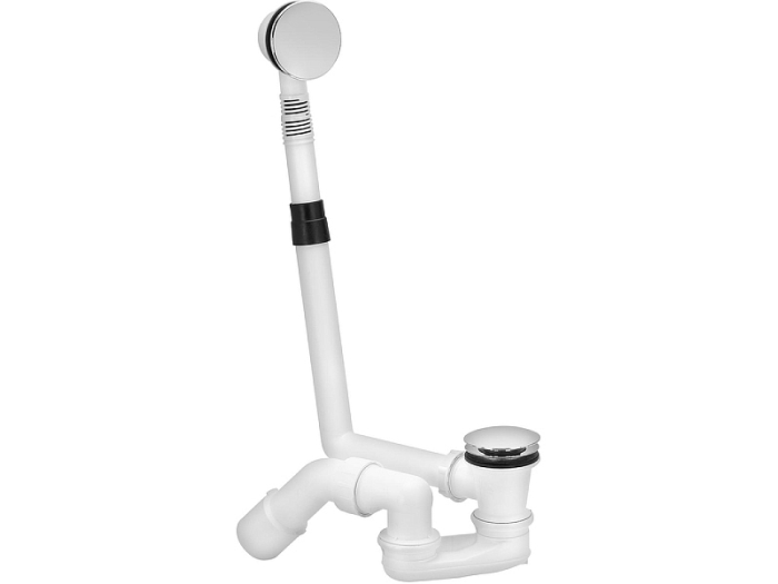 На изображении товар Cлив-перелив Viega с сифоном для стандартных ванн, Click-clack, цвет хром от официального представителя в Москве