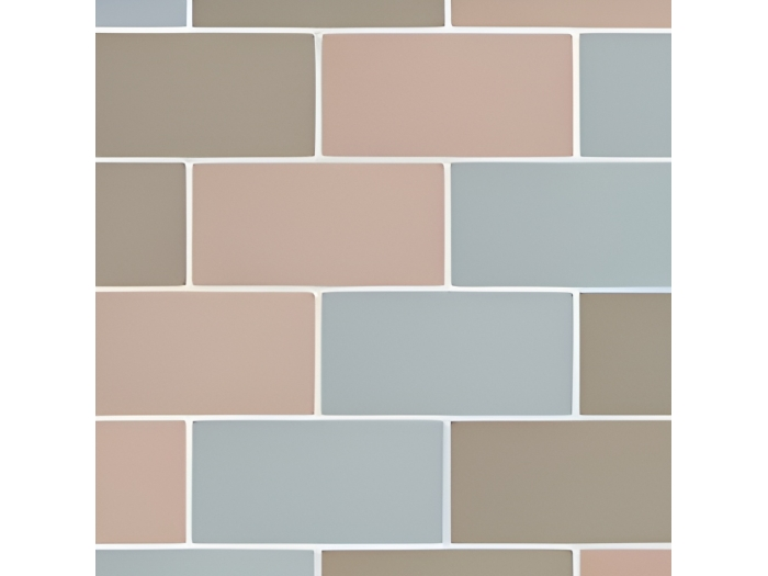 На изображении товар Micro. Керамогранит Microtiles Subway Mix Mou/Azure/Terracotta 30,1X30,1 от официального представителя в Москве