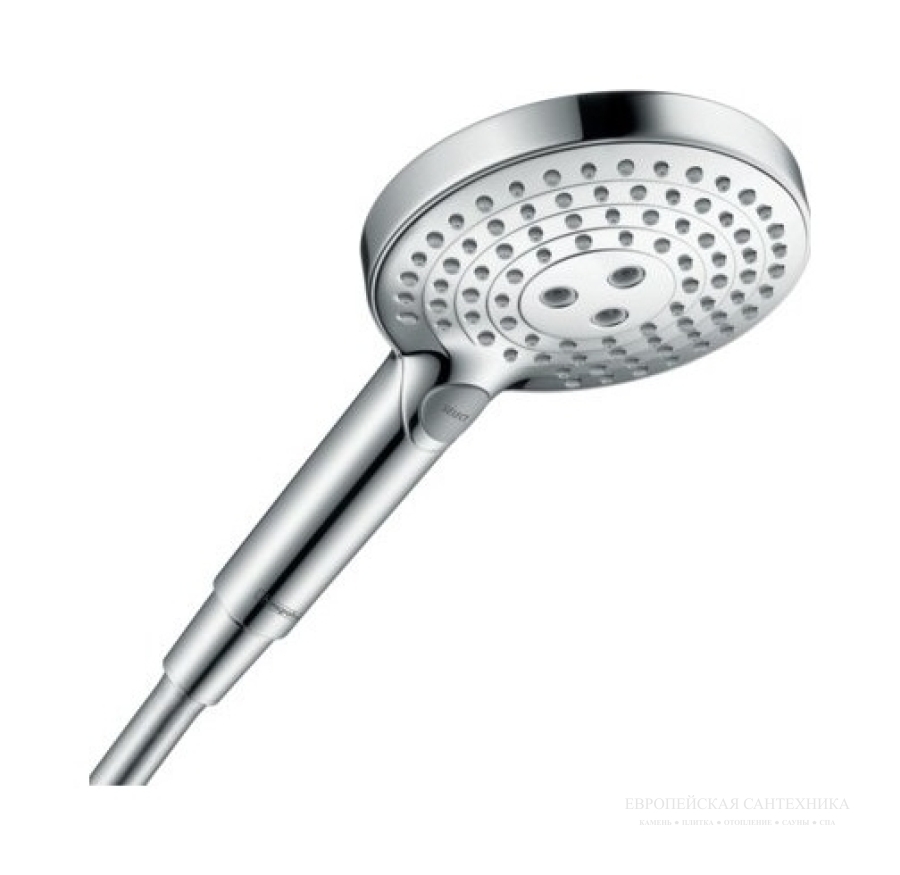 Ручной душ Hansgrohe Raindance Select S 120 3jet P, лейка, 3 типа струи: Rain, Whirl Air, PowderRain, цвет Хром