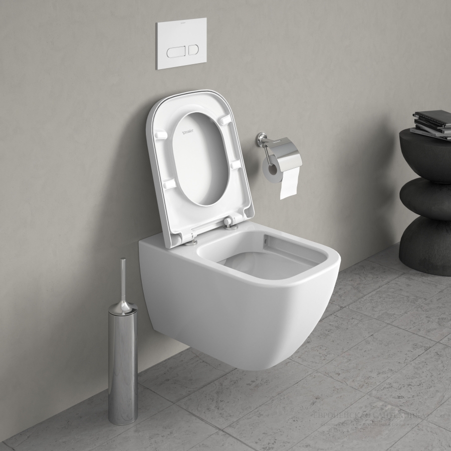 Унитаз Duravit Happy D.2 Rimless подвесной, 365x540 мм, цвет белый - изображение 6