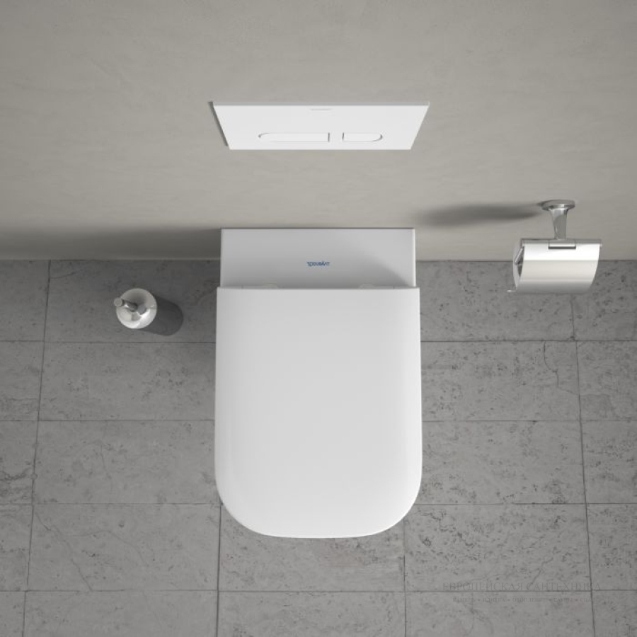 Унитаз Duravit Happy D.2 Rimless подвесной, 365x540 мм, цвет белый - изображение 7