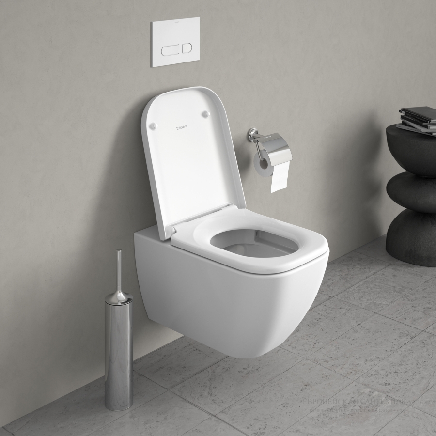 Унитаз Duravit Happy D.2 Rimless подвесной, 365x540 мм, цвет белый - изображение 5